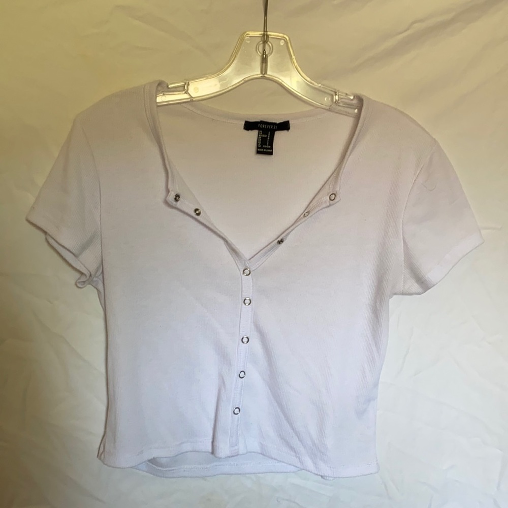 White forever 21 crop top